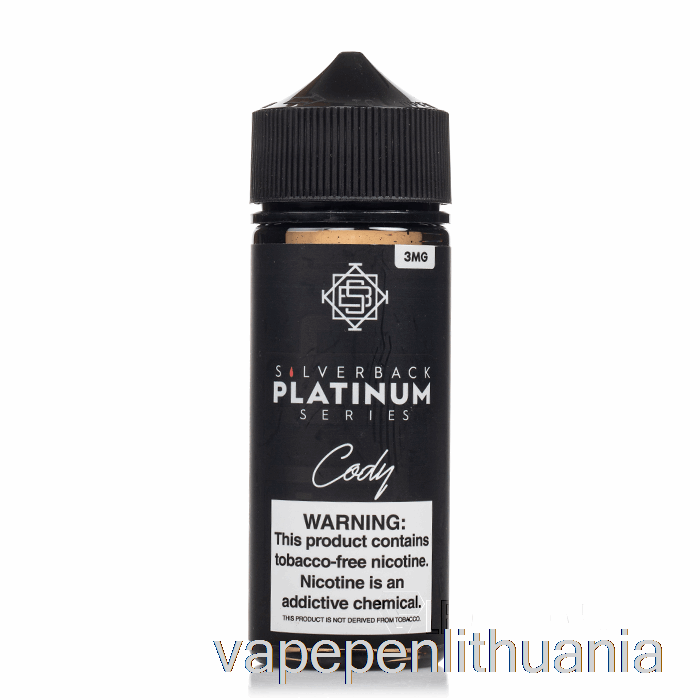 Cody - Silverback Platinum Series - 120ml 0mg Vape Skystis